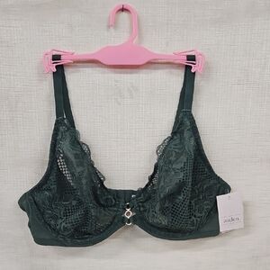 Auden Green Full Coverage Lace Bra